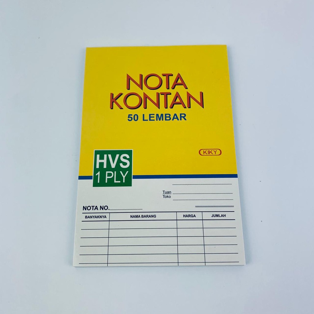 Nota kontan / 50 lembar / 1 ply / Hvs  / 15*10
