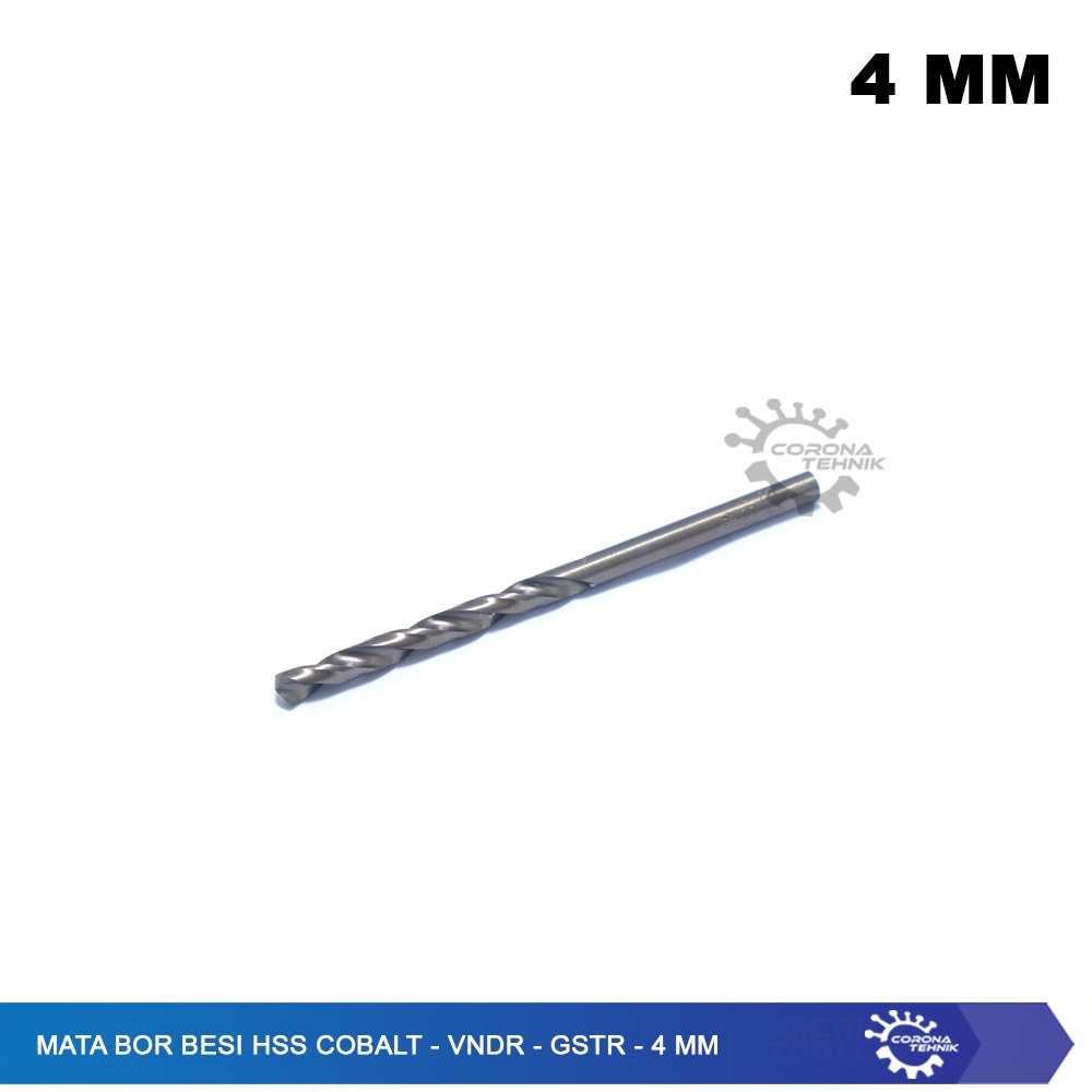 4 mm - Mata Bor Besi HSS Cobalt - VNDR - GSTR