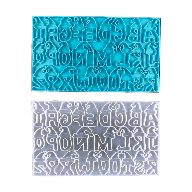 Siy 24pcsset Cetakan Resin Epoksi Bentuk Huruf Bahan Silikon Untuk Gantungan Kuncikalunganting