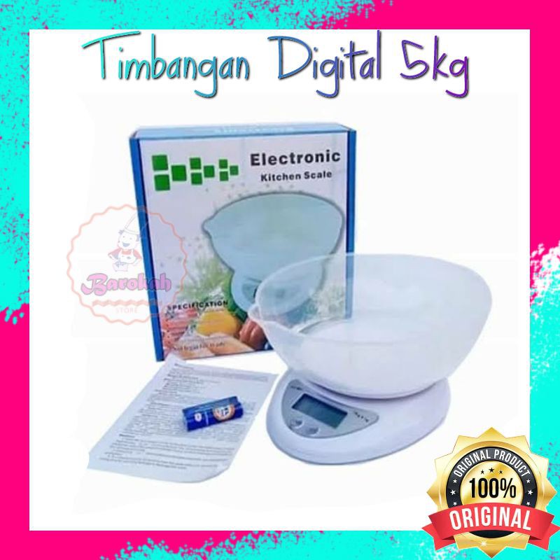 Timbangan Dapur Digital 5kg / Timbangan Mangkok Digital