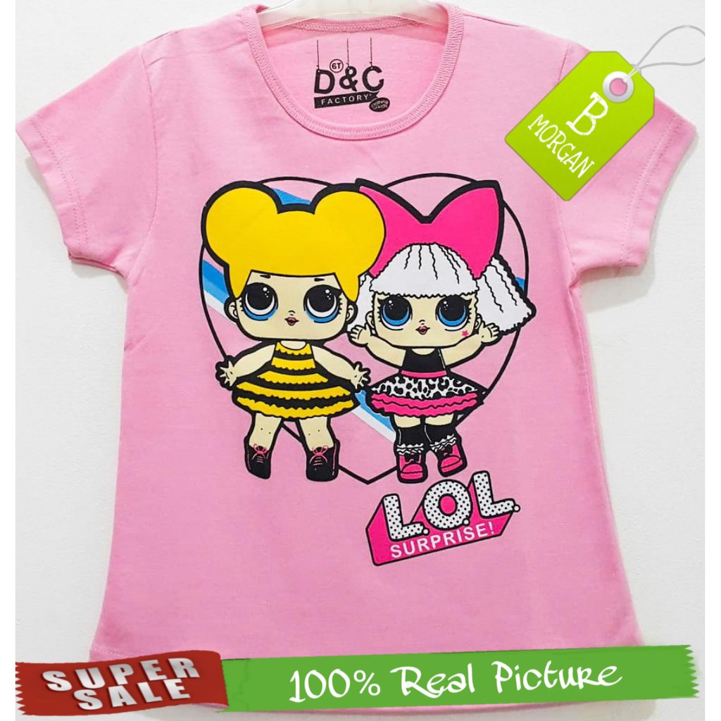  Baju  Kaos Anak  Perempuan  Motif  LOL Love Pink 1 6 tahun 