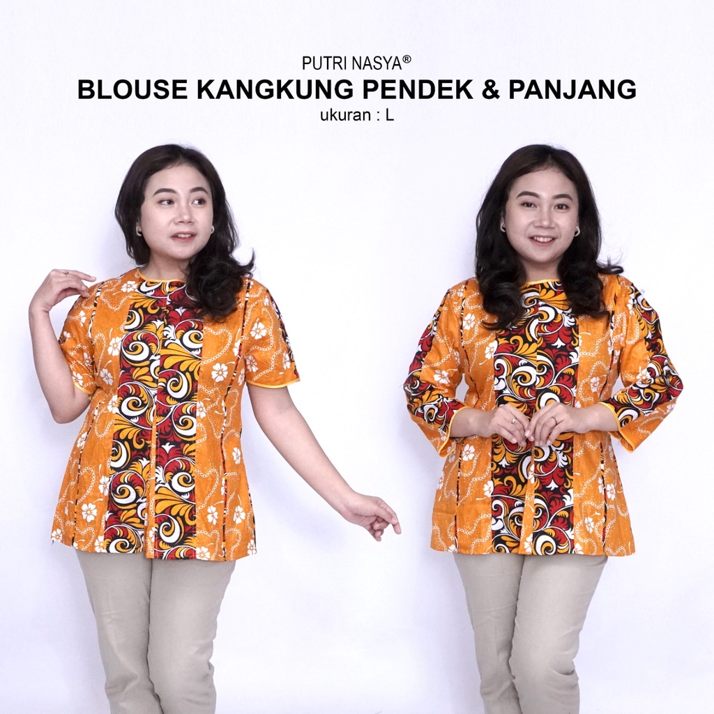 Blouse Big Size Wanita Atasan Batik Jumbo LD 140 S-M-L-XL-2L-3L-4L-5L-6L-7L Model Blus Jumbo Kerja Batik / Blus Batik Big Size Formal / Pakaian Kekinian Kantor Seragam Formal / Pakaian Batik Super Big Kerja Wanita Bahan Katun Terbaru Modern
