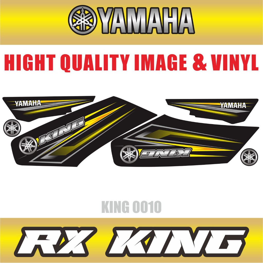 STRIPING YAMAHA RX KING HITAM LIS KUNING VARIASI SIMPLE 0108 @INDIGO01