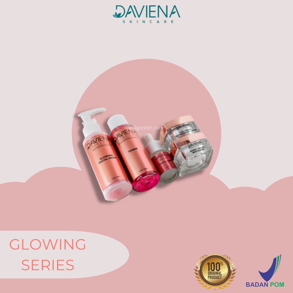 GLOWING SERIES DAVIENA SKINCARE | DAVIENA SKINCARE GLOWING | PAKET GLOWING DAVIENA