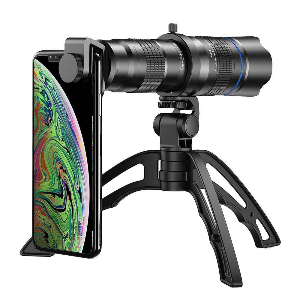 Lensa Telephoto Zoom 20-40X Anti Goyang Dengan Tripod Untuk Kamera Handphone (Home2020)