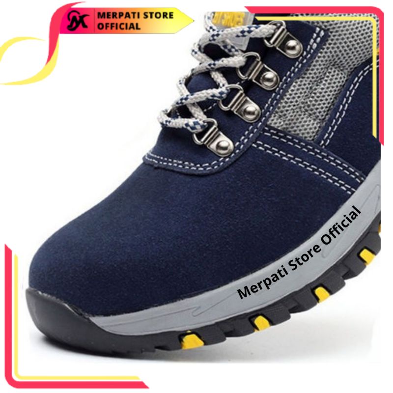 Merpati Store - Sepatu Safety Pria Original Safety Shoes Sport Kerja Proyek Lapangan Ujung Besi