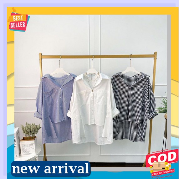 ✔Tfw Kemeja Loreng Baju Kemeja Wanita Kemeja Lengan Panjang Wanita Casul Cewek Maupun Remaja R.A - P