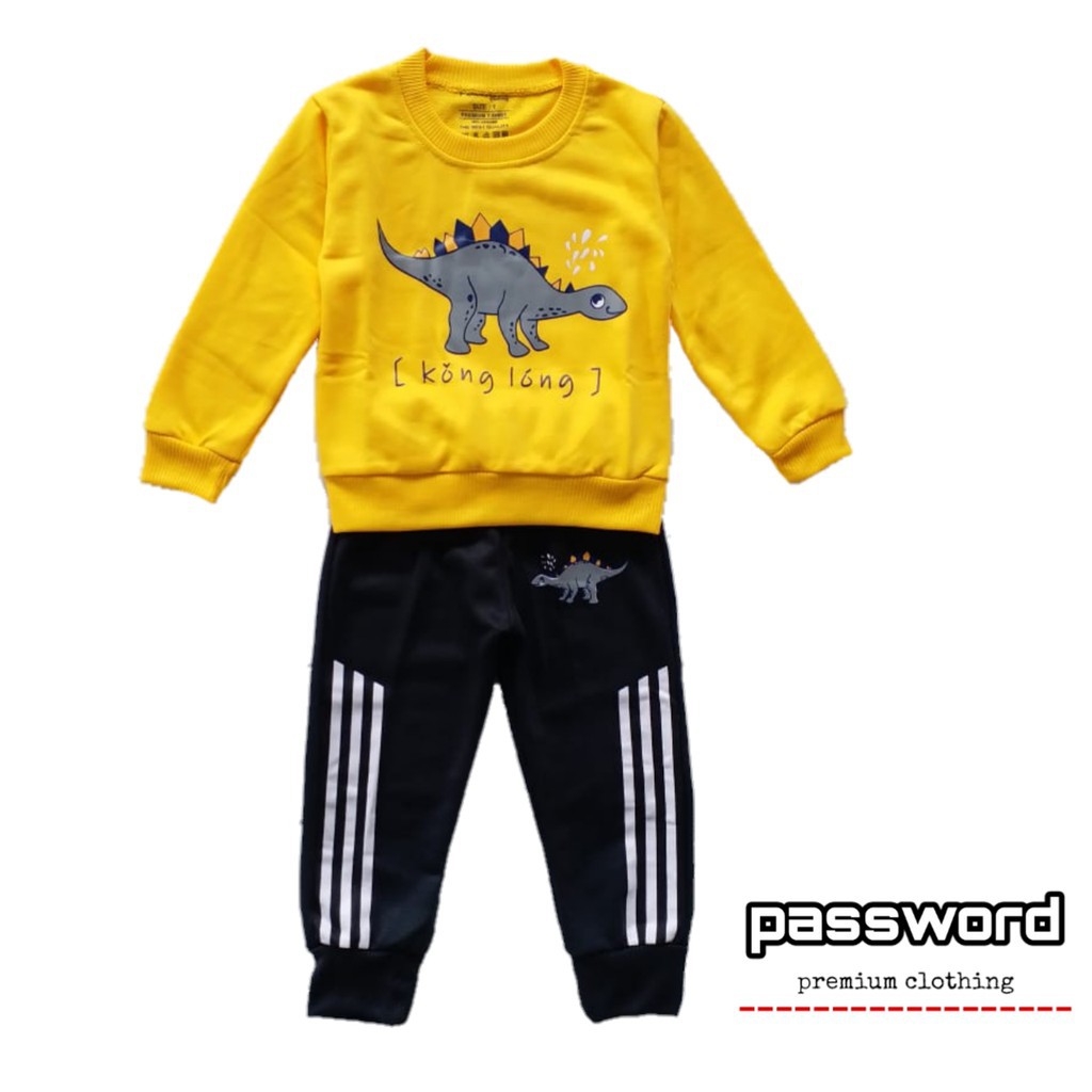 HappyOliver PASSWORD KONG LONG Setelan Anak Laki Laki 1 - 7 Tahun Baju Anak BerKualitas