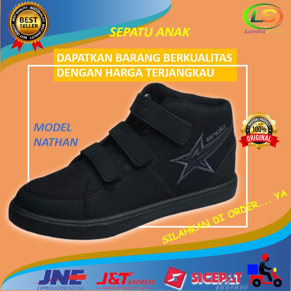 Sepatu Anak Anak-anak Laki Laki-laki Cowok Sekolah SD Murah Keren Terbaru Jalan-jalan Trendy Ando
