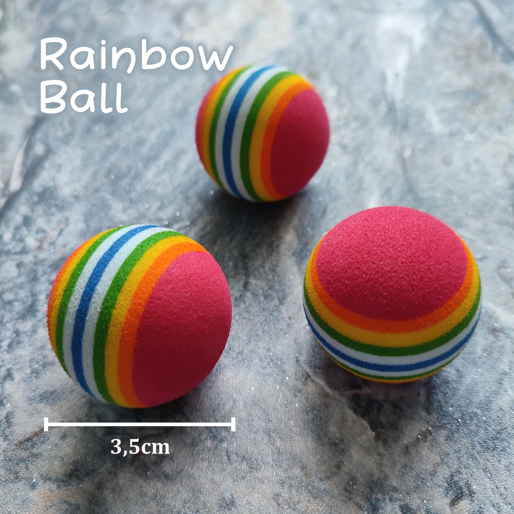 Mainan Bola Kucing - Rainbow Ball