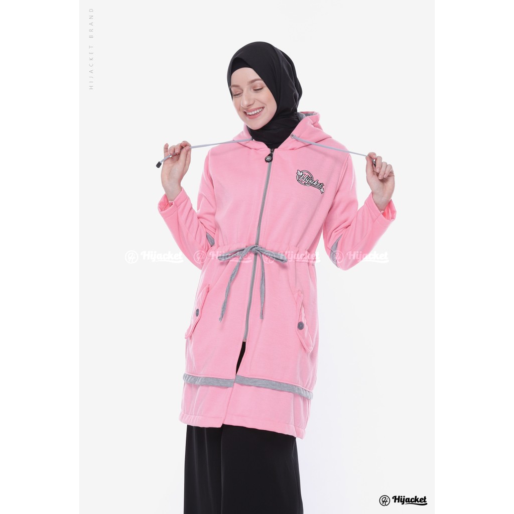 HIJACKET AURELIA FASHION MUSLIM HIJAB  MUSIM DINGIN - JAKET HIJAB PREMIUM BAHAN TEBAL CASUAL LOOK-Orchid