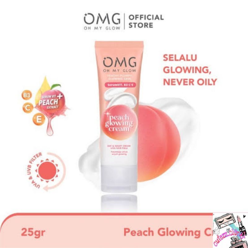 ☃️Cutezz_ching1☃️OMG Oh My Glow Peach Glowing Cream 25gr