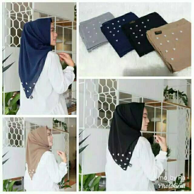 JIlbab Kerudung Hijab Segiempat TRIPLE MUTIARA ( Triple Pearls ) Valencia