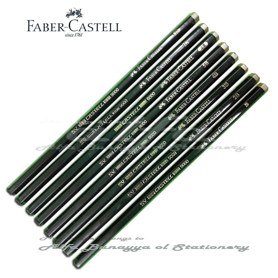 FABER Sketch Pencil B Sampai 8B ( Set ) - Pensil Sketsa (8 pcs)