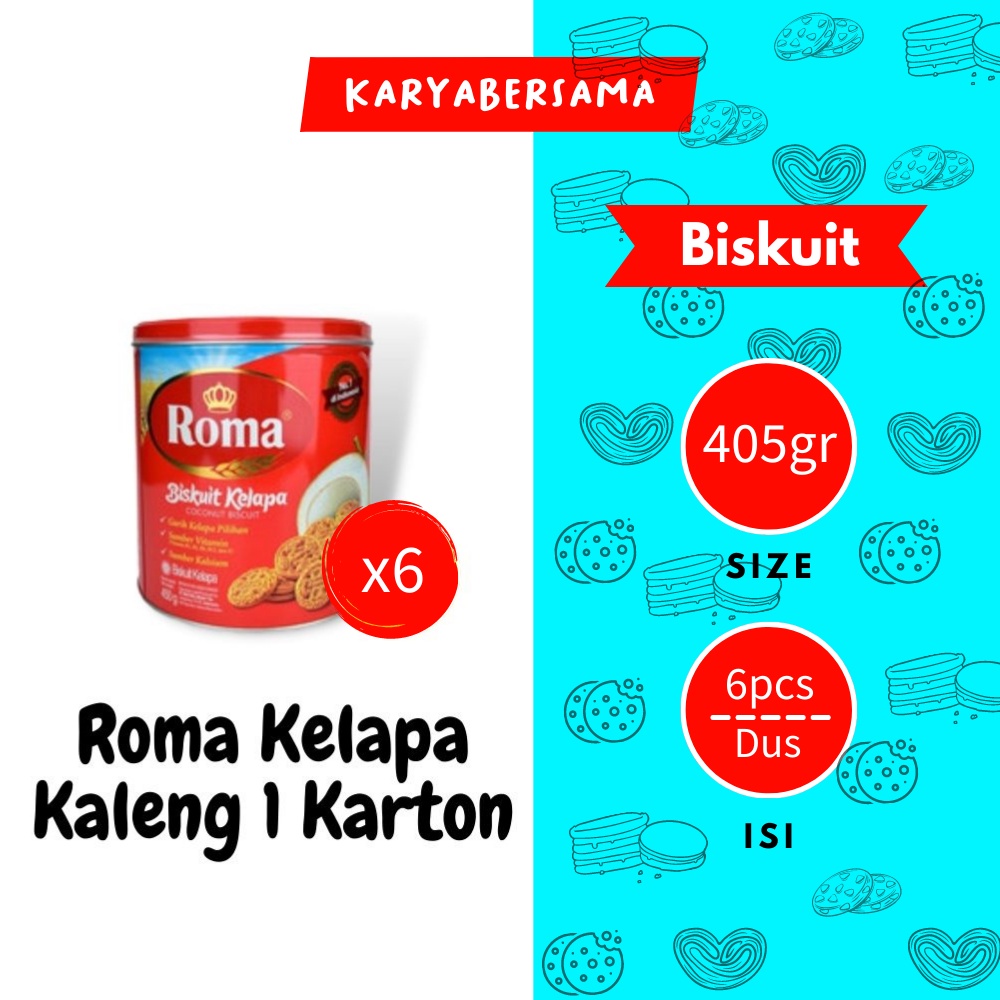 

Biskuit Roma Kelapa Kaleng 345gr Isi 6 Kaleng