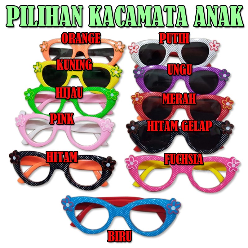 kacamata anak anak eye cat flower kaca mata anak lucu sunglasses kids kaca mata hitam anak