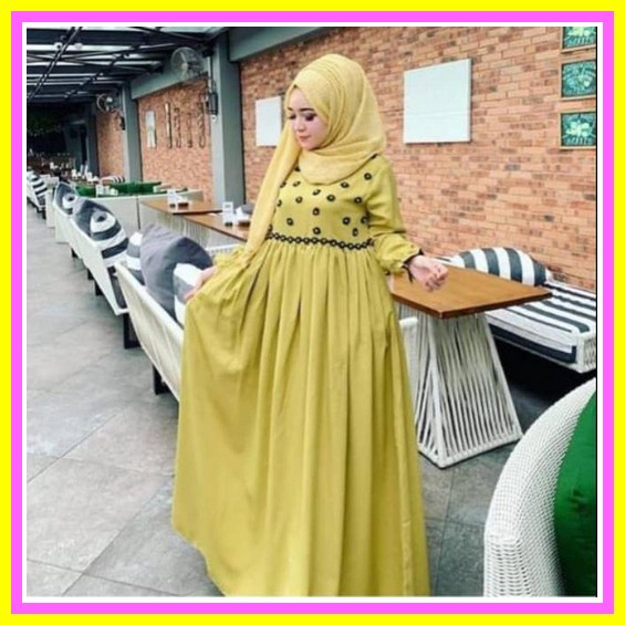 Gamis Wanita Dres Kondangan Kekinian Gamis Muslim Muslimah Ramadhan 2022 Dres Pesta Elegan Gamis Ibu