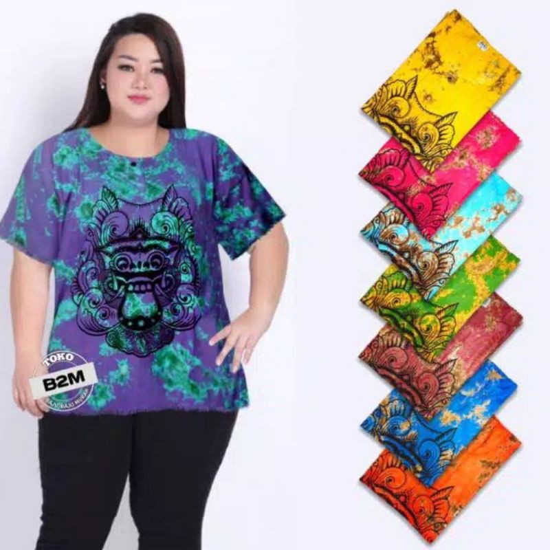 atasan Bali wanita jumbo / kaos Barong Bali wanita XXL