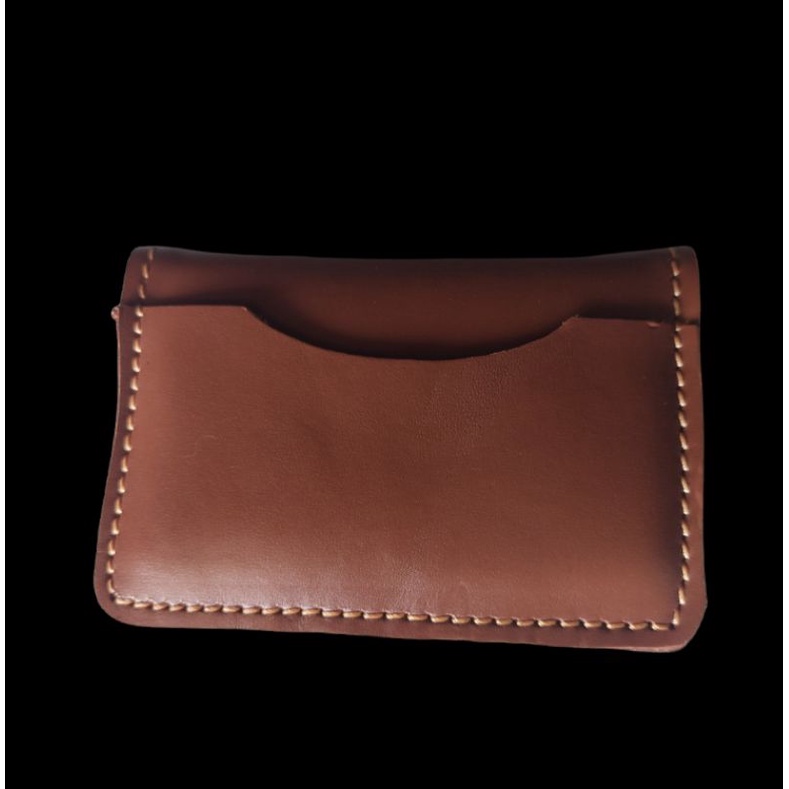 Dompet Kartu Kulit Asli Slim Card Holder Pria Wanita Minimalis 100% kulit
