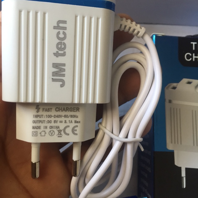 Charger android Jm tech original good quality 3 port  usb charger fast delivery best price