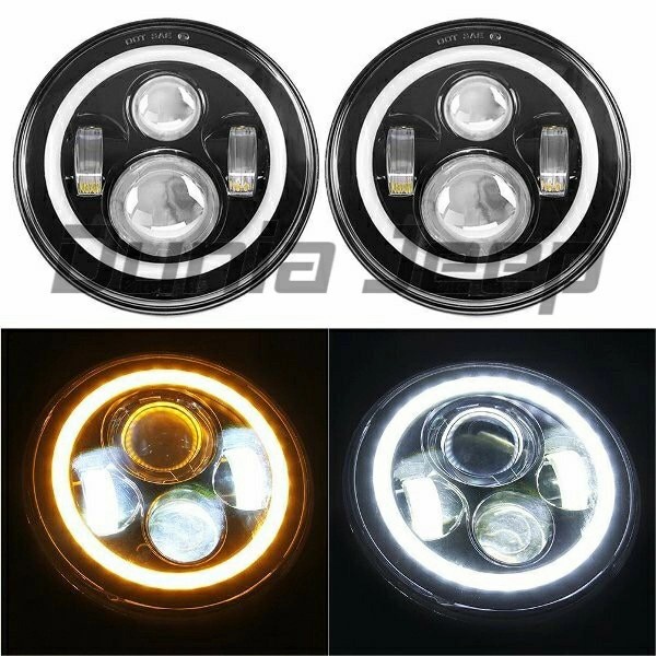 Headlamp Lampu Besar LED 7 Inch 50Watt Model JW Speaker Jeep JK,Toyota