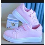 sepatu anak sekolah SD/TK/Paud. polos tali frepet