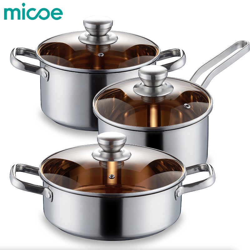 Micoe Panci  Set Panci Masak  Stainless Steel Super Shopee 