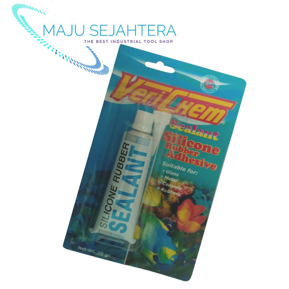 

Dijual VERICHEM LEM KACA Aquarium Silicone Sealant 70gram Murah
