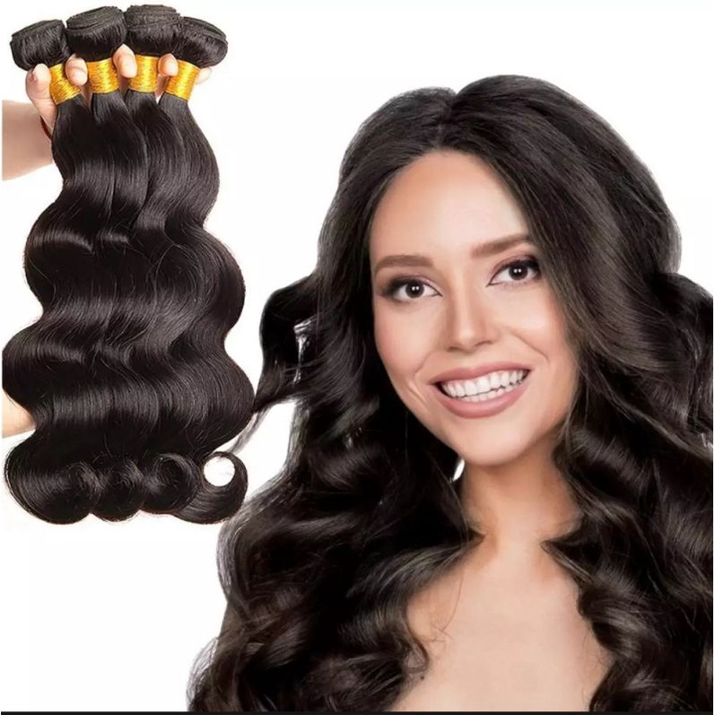 Hair extension Hair clip Sambungan Rambut hitam gelombang Ikal 50 cm