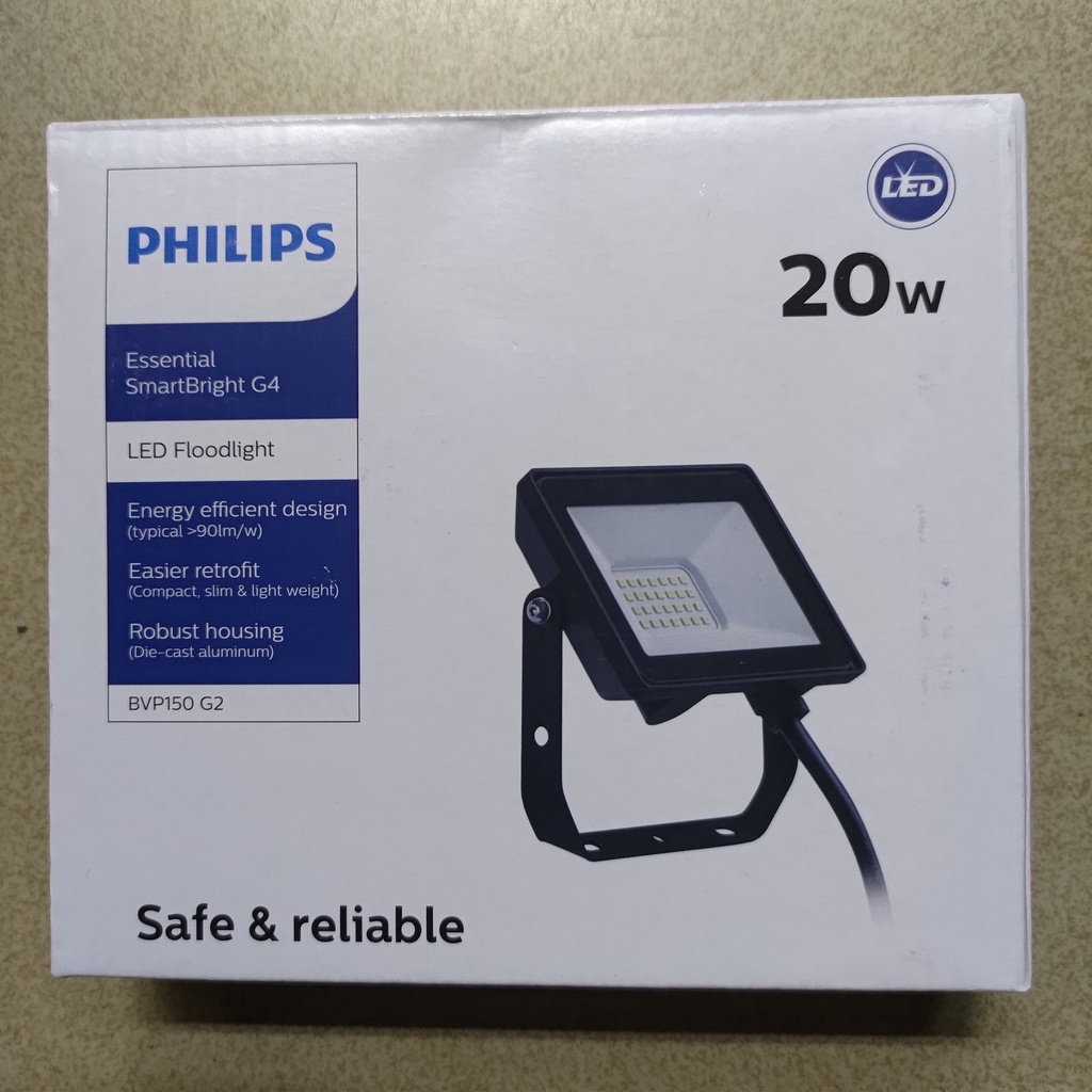 PHILIPS Lampu Sorot LED 20W BVP150 G2 Flood light 20 watt Putih LED