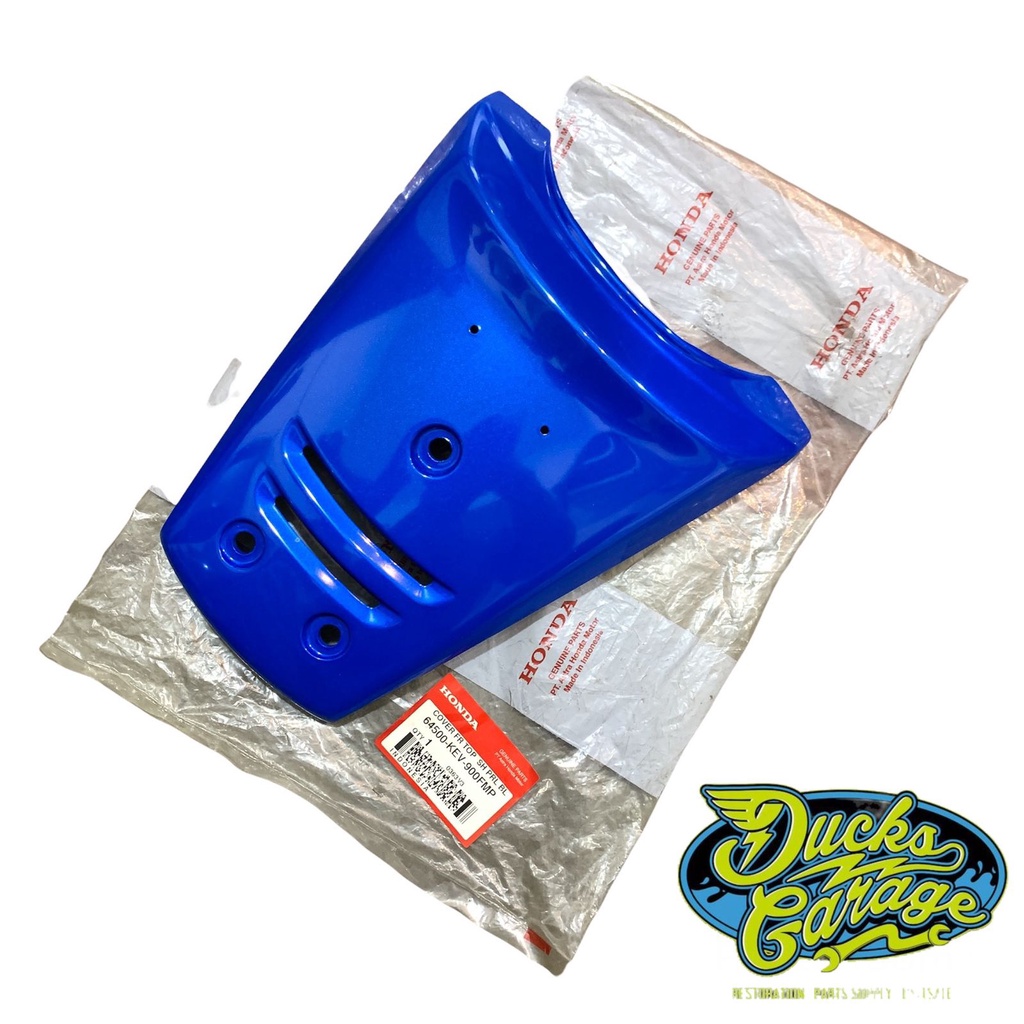 cover dasi tameng dada depan honda supra x original biru