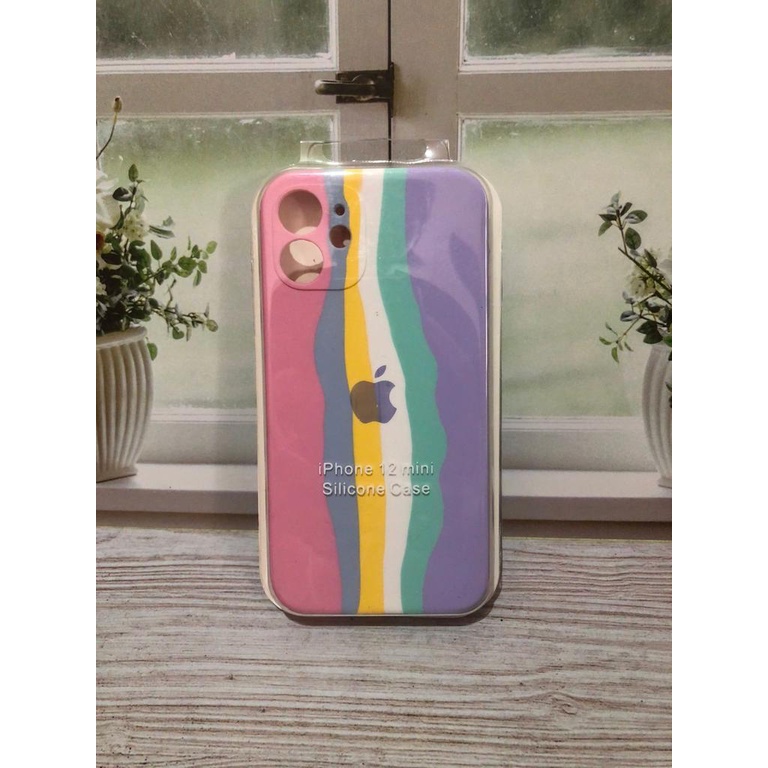 CASE IPHONE 12 MINI SILIKON CASE NEW RAINBOW COVER