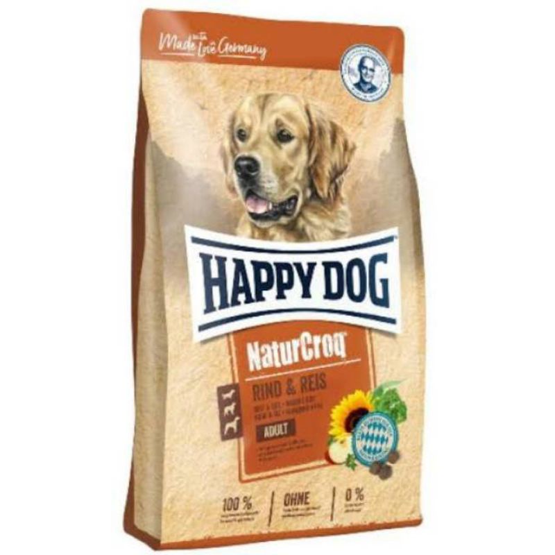 HAPPY DOG NATURCROQ ADULT BEEF &amp; RICE (RIND&amp;REIS) 1KG