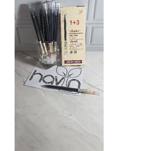 

Diskon!! KODE-770 (12pc) pen gel bagus tinta Japan/pen gel hitam/pena gel/gel pen carinex/MUJI O