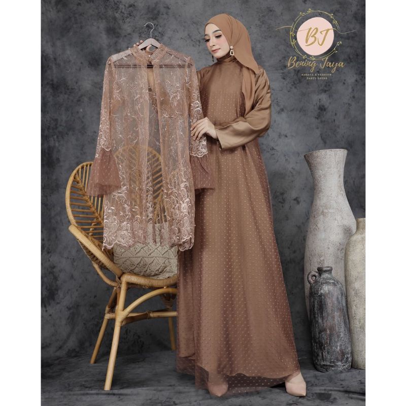 Permata Olshop / Party Dress BJ / Kebaya Gamis Pesta Mewah  / Gamis Kondangan / Kebaya Gamis Modern / Kebaya Modern / Baju Gamis Kebaya