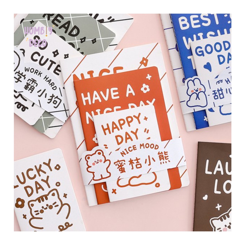 

Korean Aesthetic 3in1 Set of Soft Cover Notebook Sketchbook Journal Book (A6,A5,B5) | Set 3pcs Buku Tulis Estetik Korea