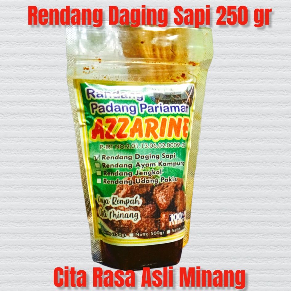 

Rendang Daging Sapi 250 gr Asli Padang Ranah Minang