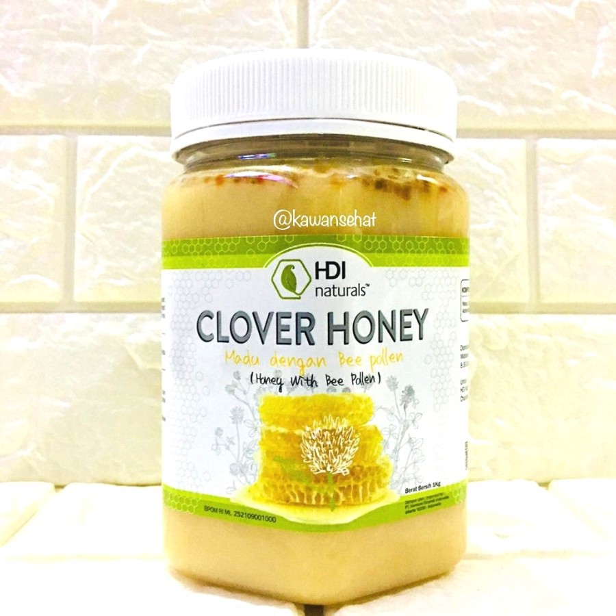 Clover Honey HDI 250gr | Madu Clover dengan Royal Jelly dan Bee Pollen