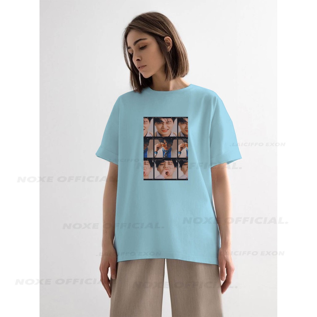 Baju kaos adem gambar EXO SUHO, BAEKHYUN, CHANYOEL, KAI, SEHUN, CHEN, XIUMIN, LAY, D.O BOYBAND KPOP