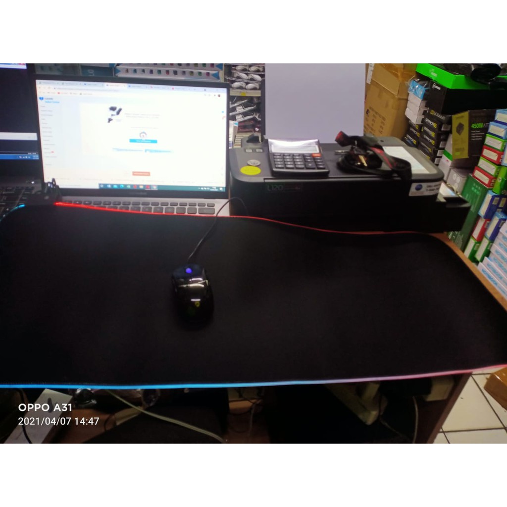 MOUSE PAD GAMING RGB RASURE LEBAR 4.0*800*300mm TATAKAN MOUSE GAMING