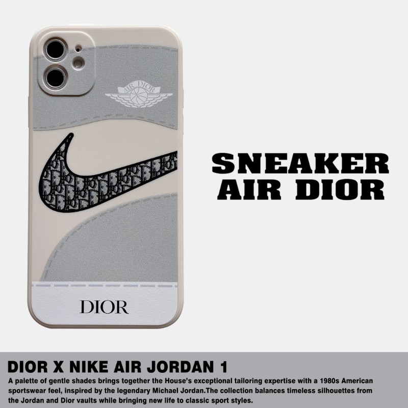 Trendy brand joint AJ sports shoes AJ OFF WHITE SOFT IPHONE CASING Square Phone Case IPhone 11 Pro Max X Xs Max XR 6 6S 8 7 Plus Shockproof Soft TPU Back Cover-lkg