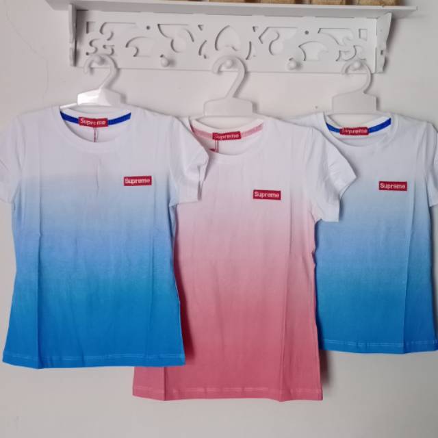 Kaos anak perempuan ori supreme 2-8 tahun