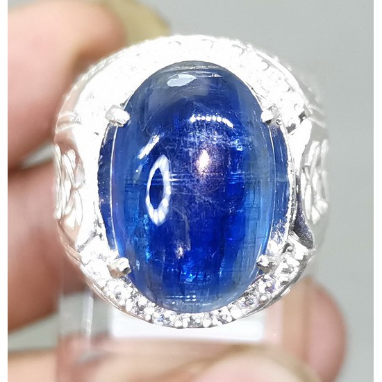 CINCIN BATU AKIK ASLI KYANITE BLUE SAFIR AUSIE NATURAL