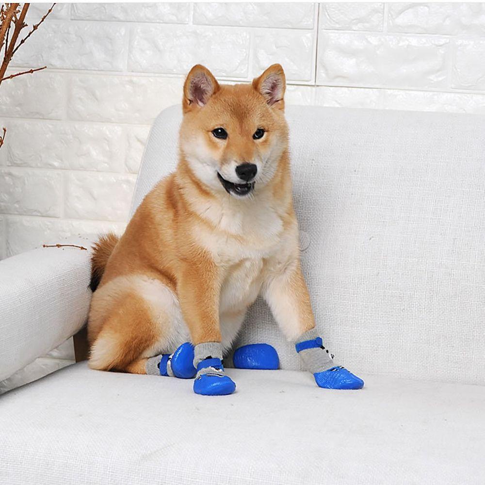 REBUY Rebuy Kaos Kaki Hewan Peliharaan Tahan Air Hangat Anti Slip Puppy Rain Boots Chihuahua Anjing Kucing Footwear
