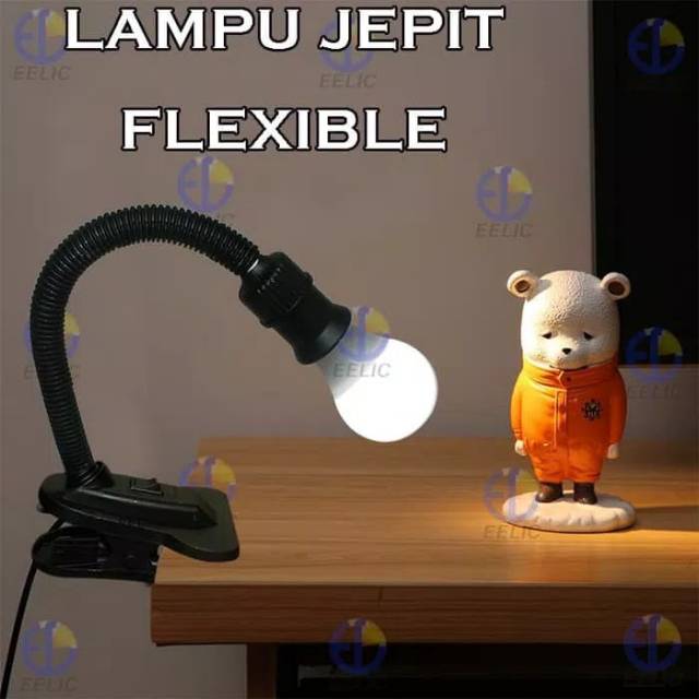 Lampu Meja Jepit Fleksibel J001