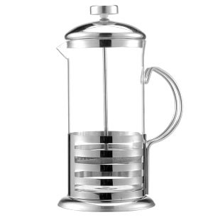 Press Manual Coffee Maker Pot Stripe Pattern 600ml