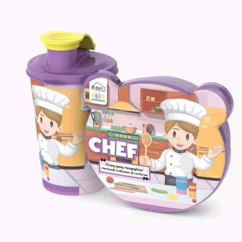 Lunch Box Catania Set + botol minuman / Box Kotak Bekal Anak Murah Meriah