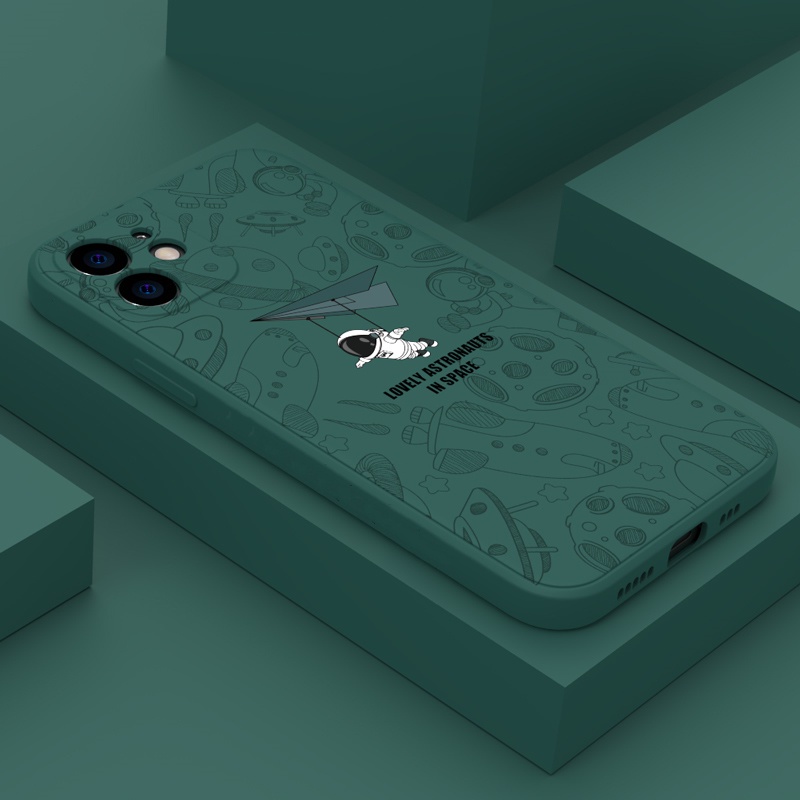 Soft Case Silikon Motif Astronot Luar Angkasa Untuk Huawei Y6P Y7A Y6 Pro 2019 Y9S Nova 7i 5T 3i P30 Lite