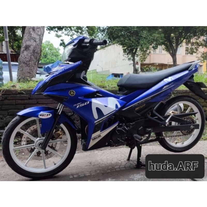 STRIPING VARIASI YAMAHA MX KING MOVISTAR LIS STICKER DECAL VARIASI YAMAHA MX KING 150 MX KING MOVIST