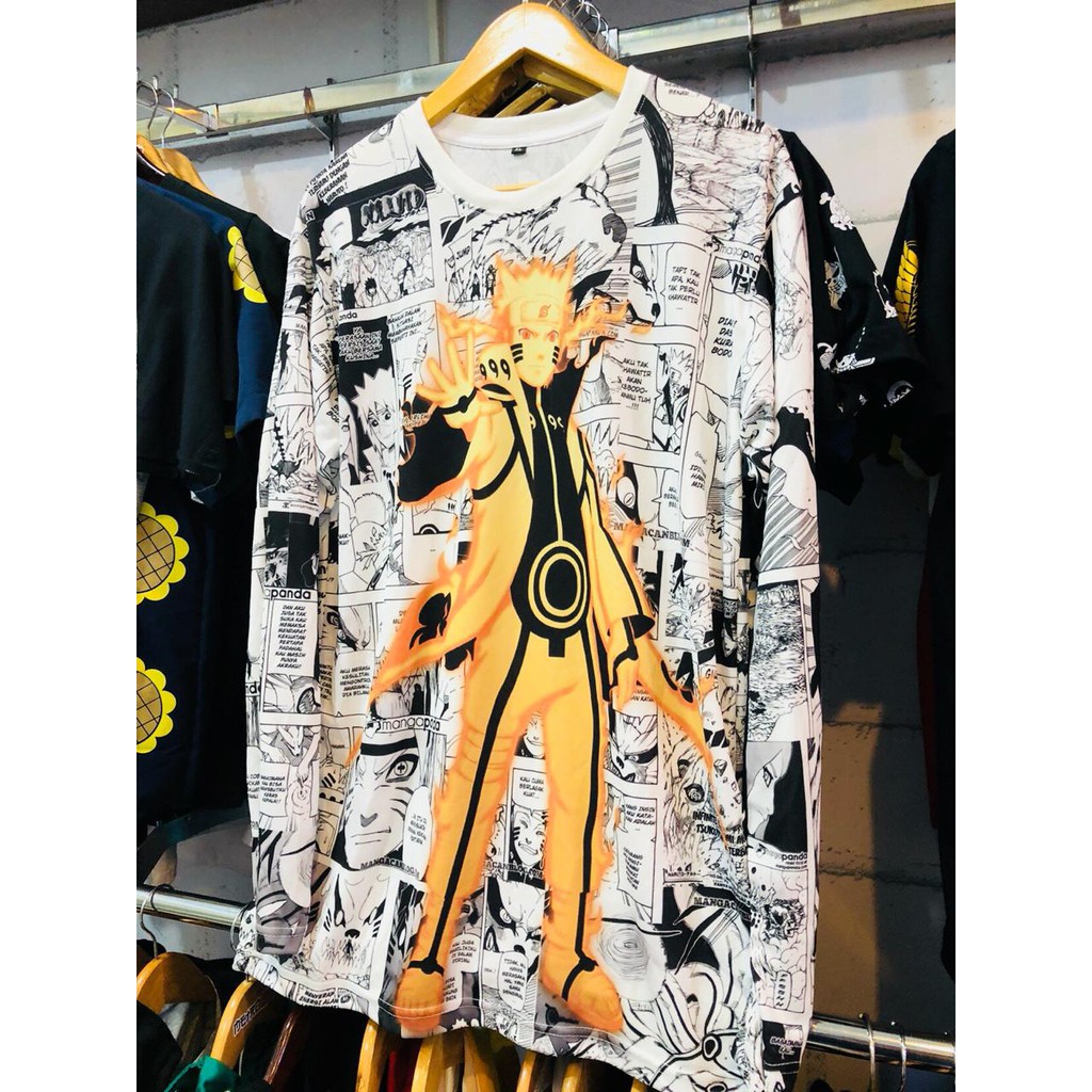 Kudou x Metro - Kaos Longsleeve Naruto Kyubi Fullprint